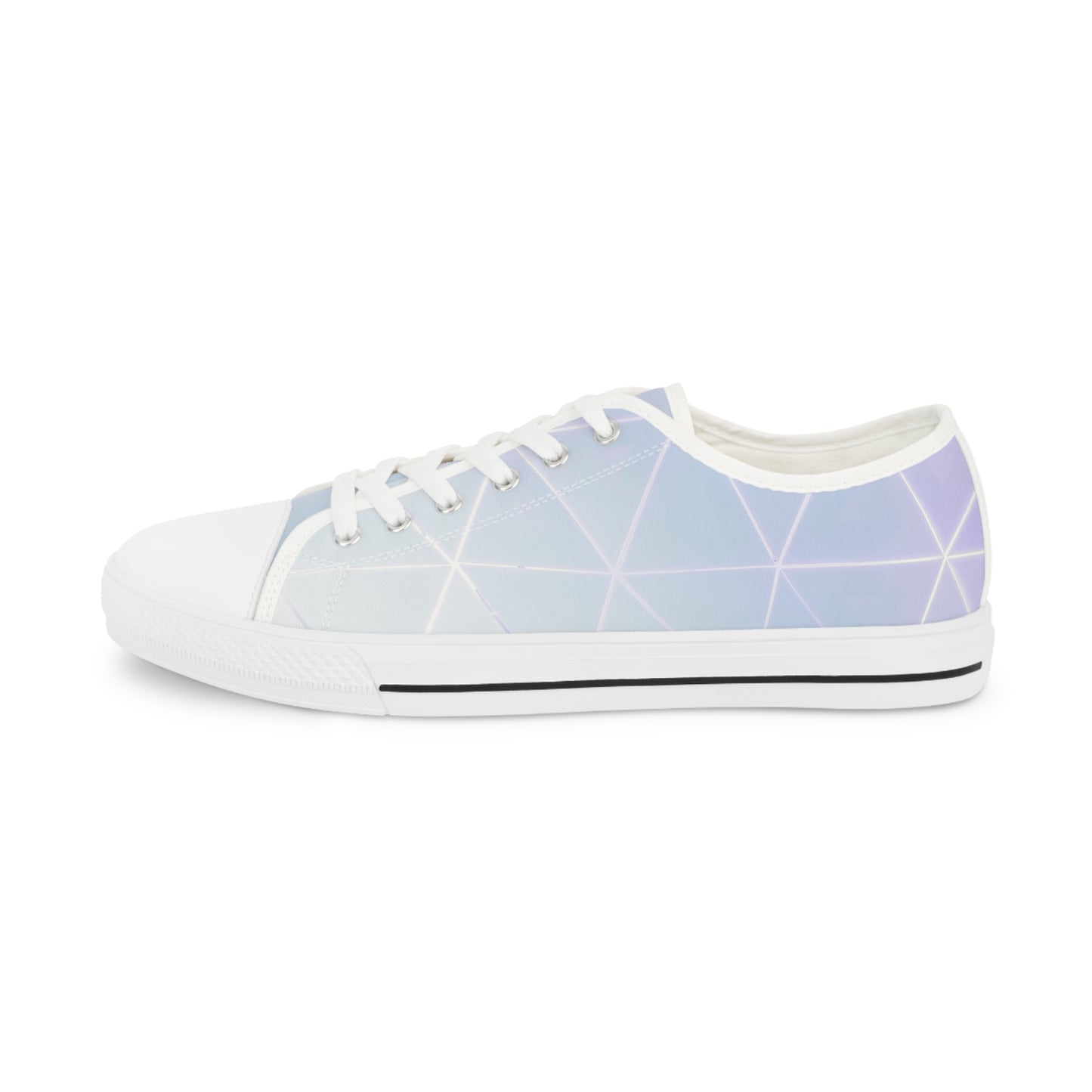 PJ Designs geometric pattern sneakers for men in pastel colors with white sole and laces