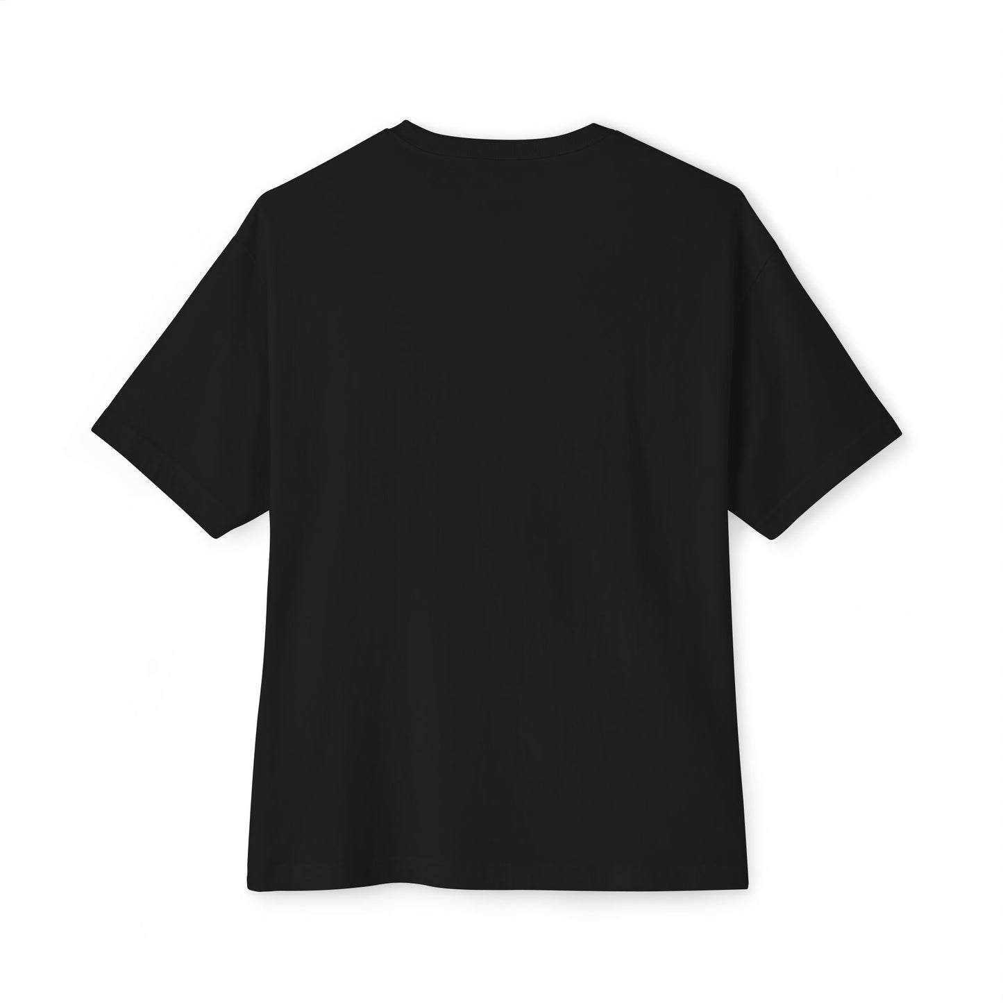 Black plain Houston hip hop t-shirt by PJ Designs shown from the back with short sleeves