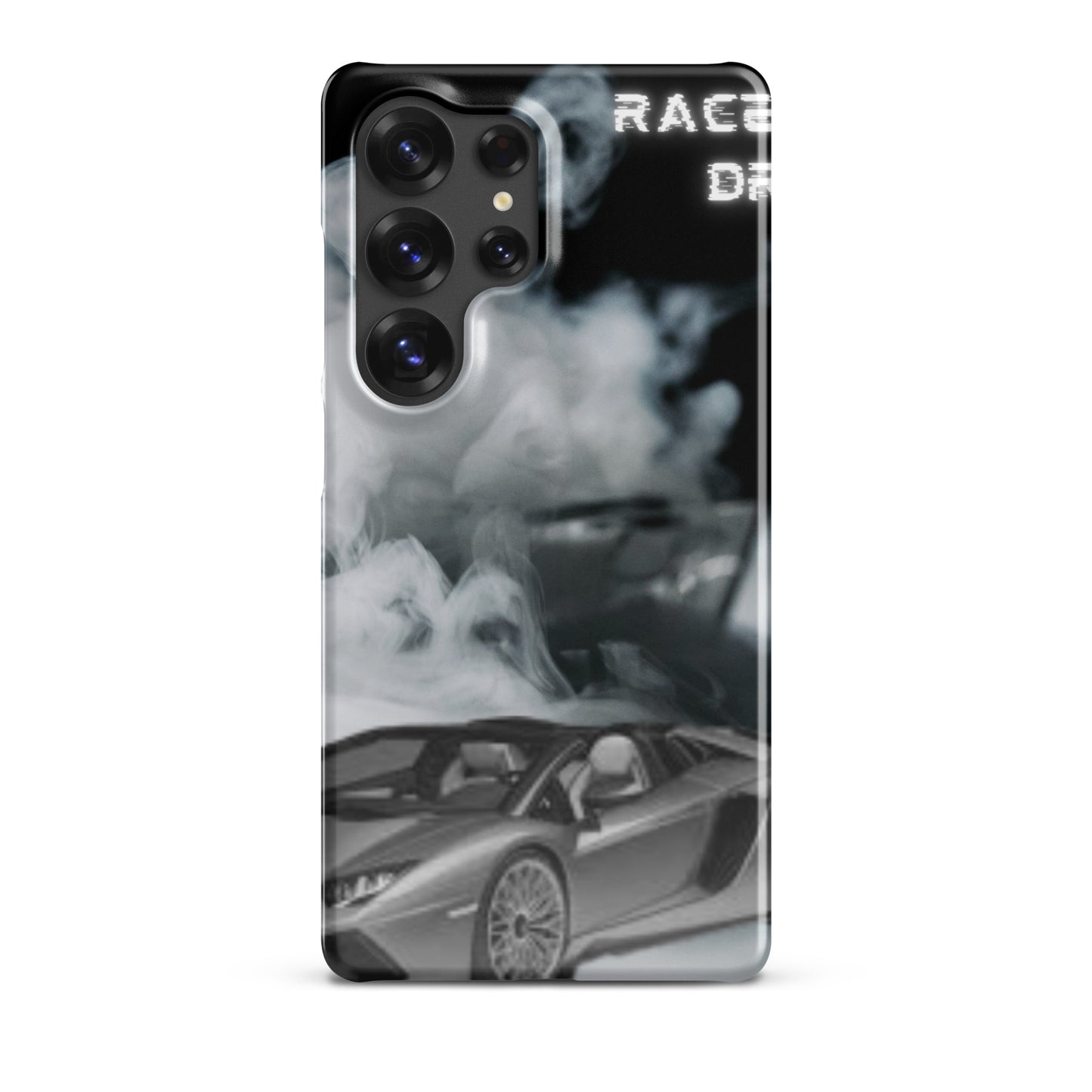 PJ Designs unique snap cases for Samsung Galaxy featuring a sporty car and smoke design