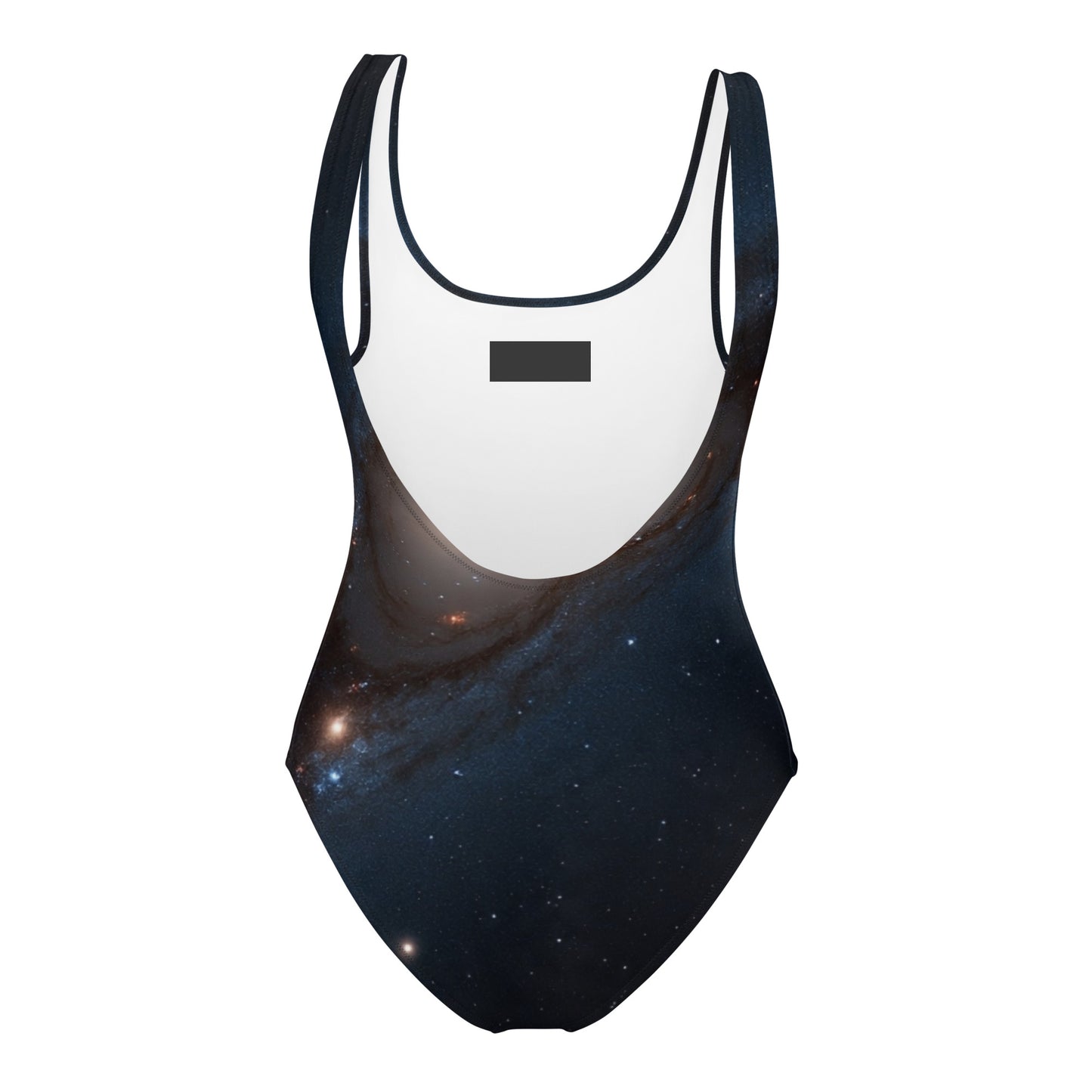 PJ Designs galaxy inspired swimwear for women one-piece swimsuit with dark starry space print