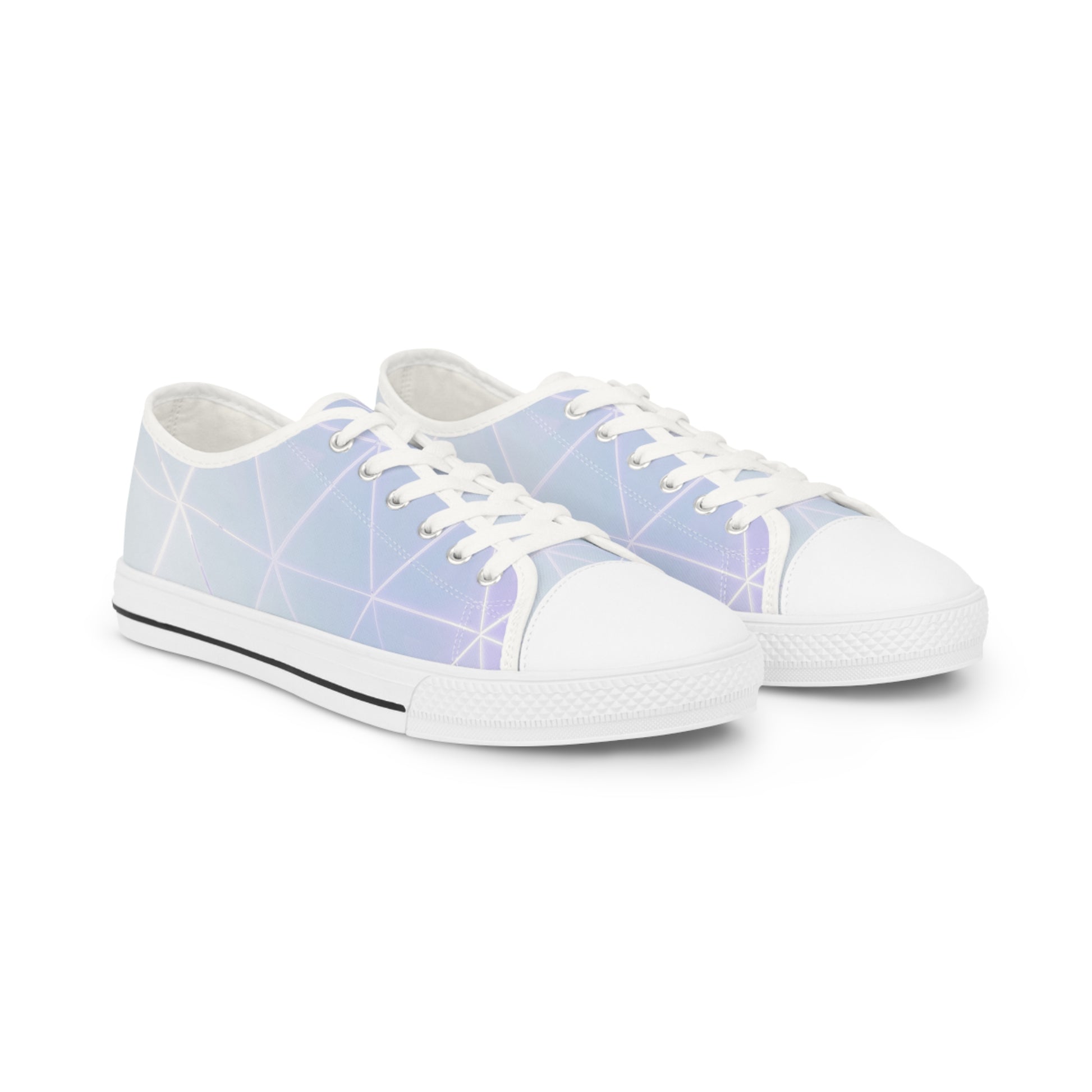 PJ Designs geometric pattern sneakers for men in light blue with white laces and rubber soles