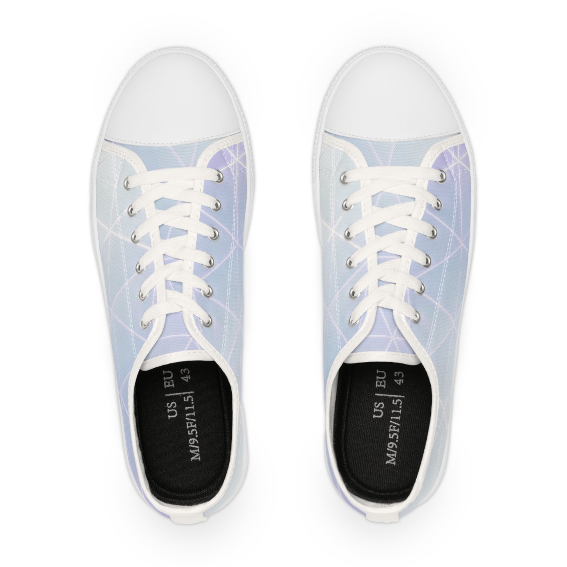 PJ Designs geometric pattern sneakers for men with light blue and white design and white laces