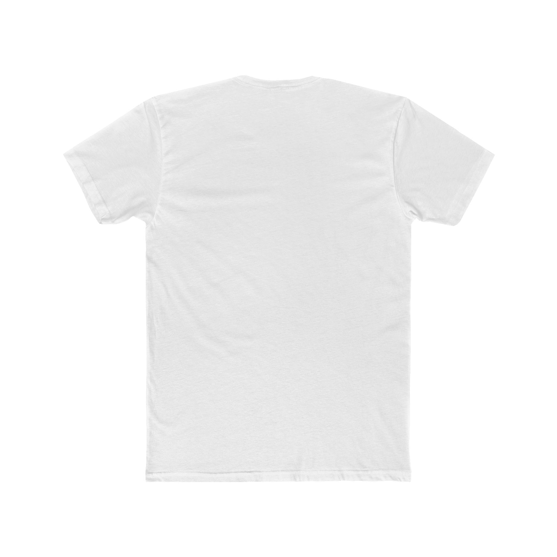 Printify white blank tee back view soft cotton crew neck dragon shirt mockup for custom printing