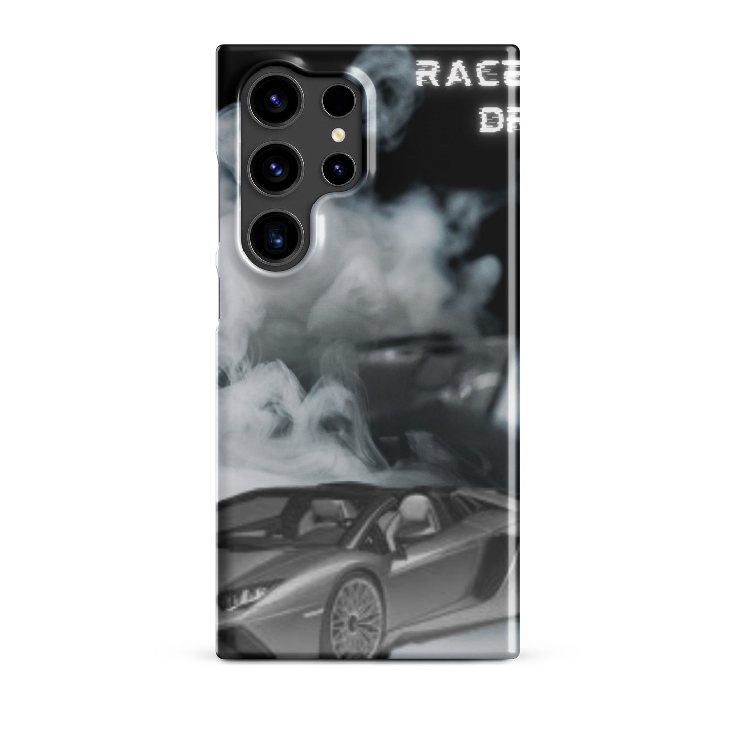 PJ Designs unique snap cases for Samsung Galaxy with sleek sports car and smoke design