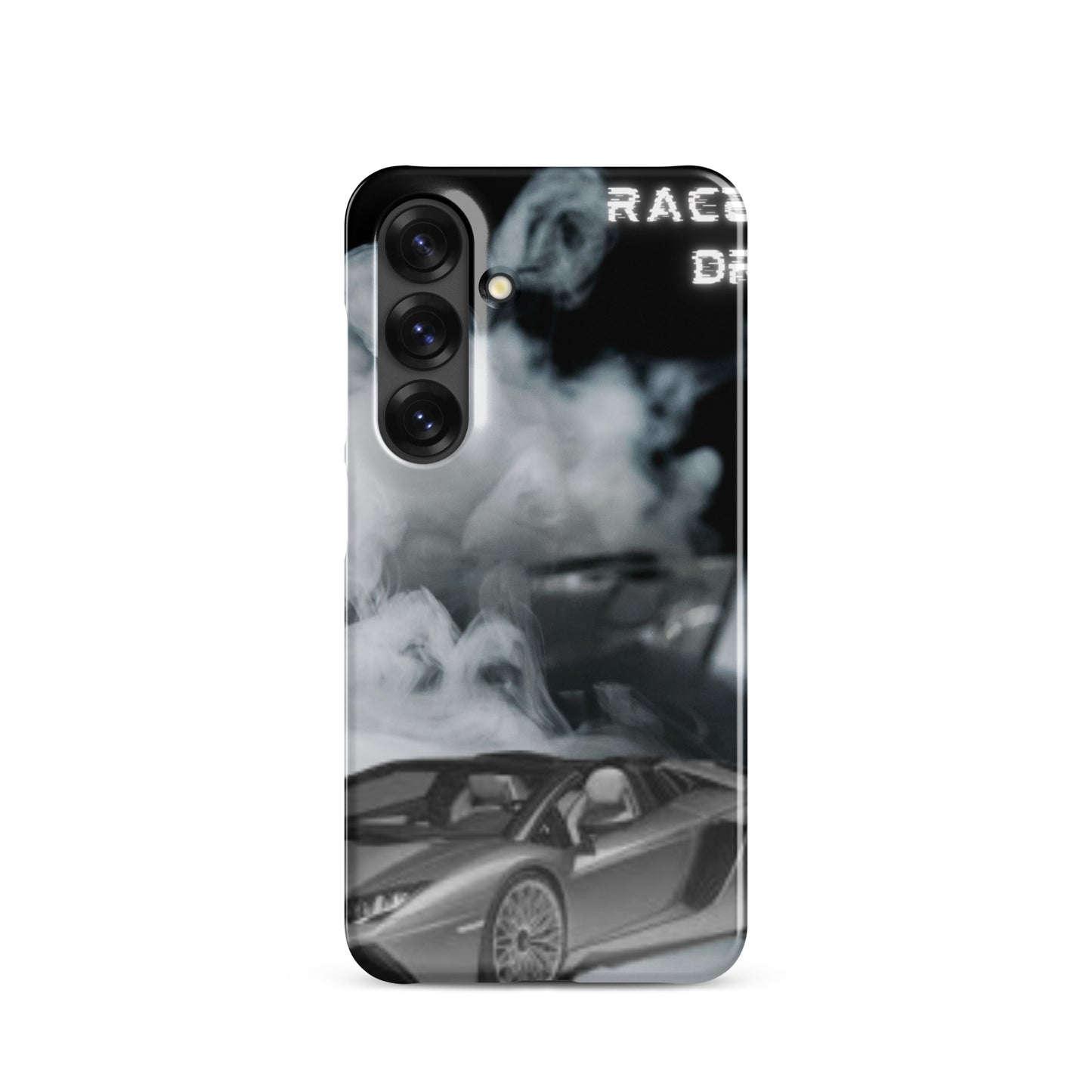PJ Designs unique snap cases for Samsung Galaxy featuring a sleek sports car and smoke design