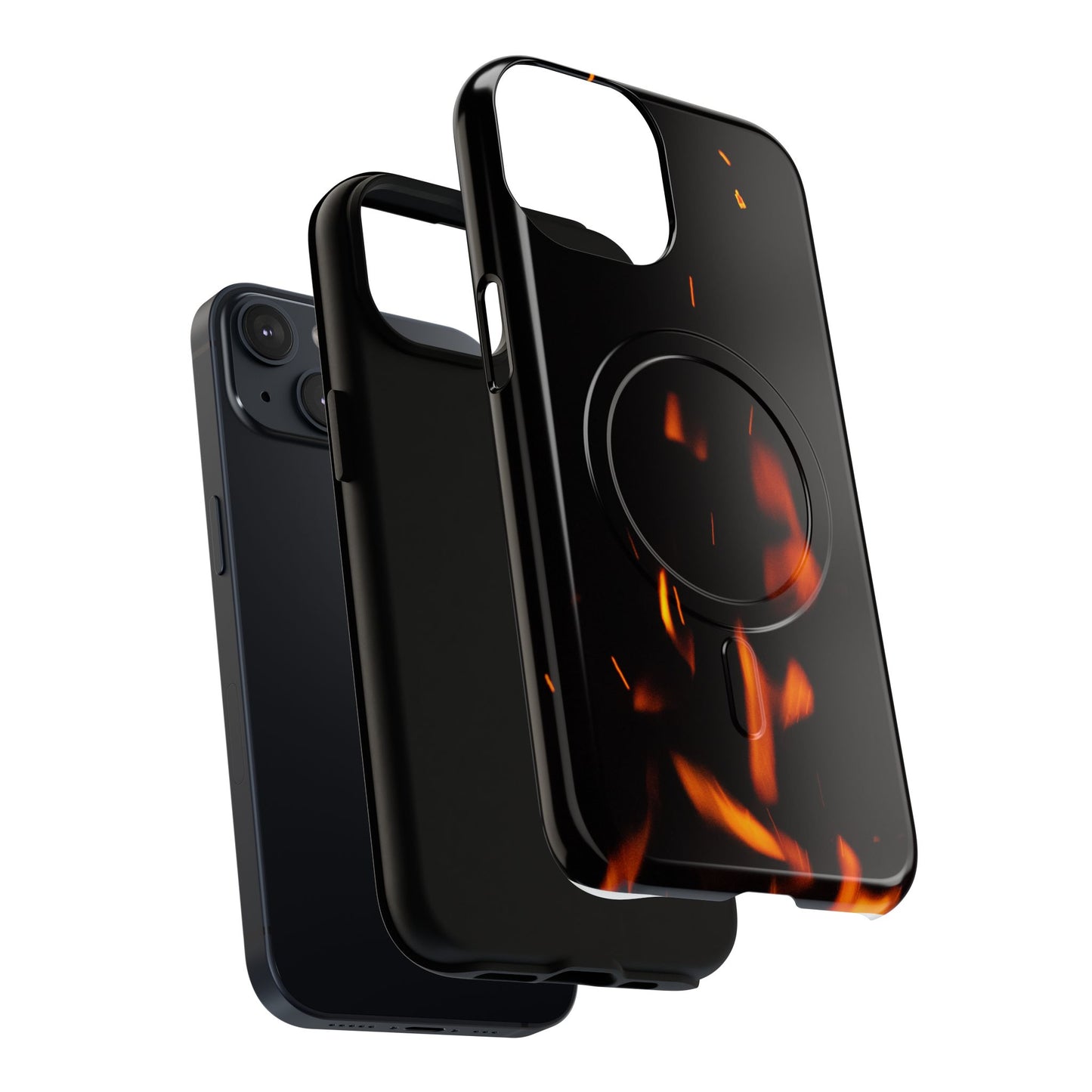 PJ Designs tough flame design phone case with black protective shell for smartphone