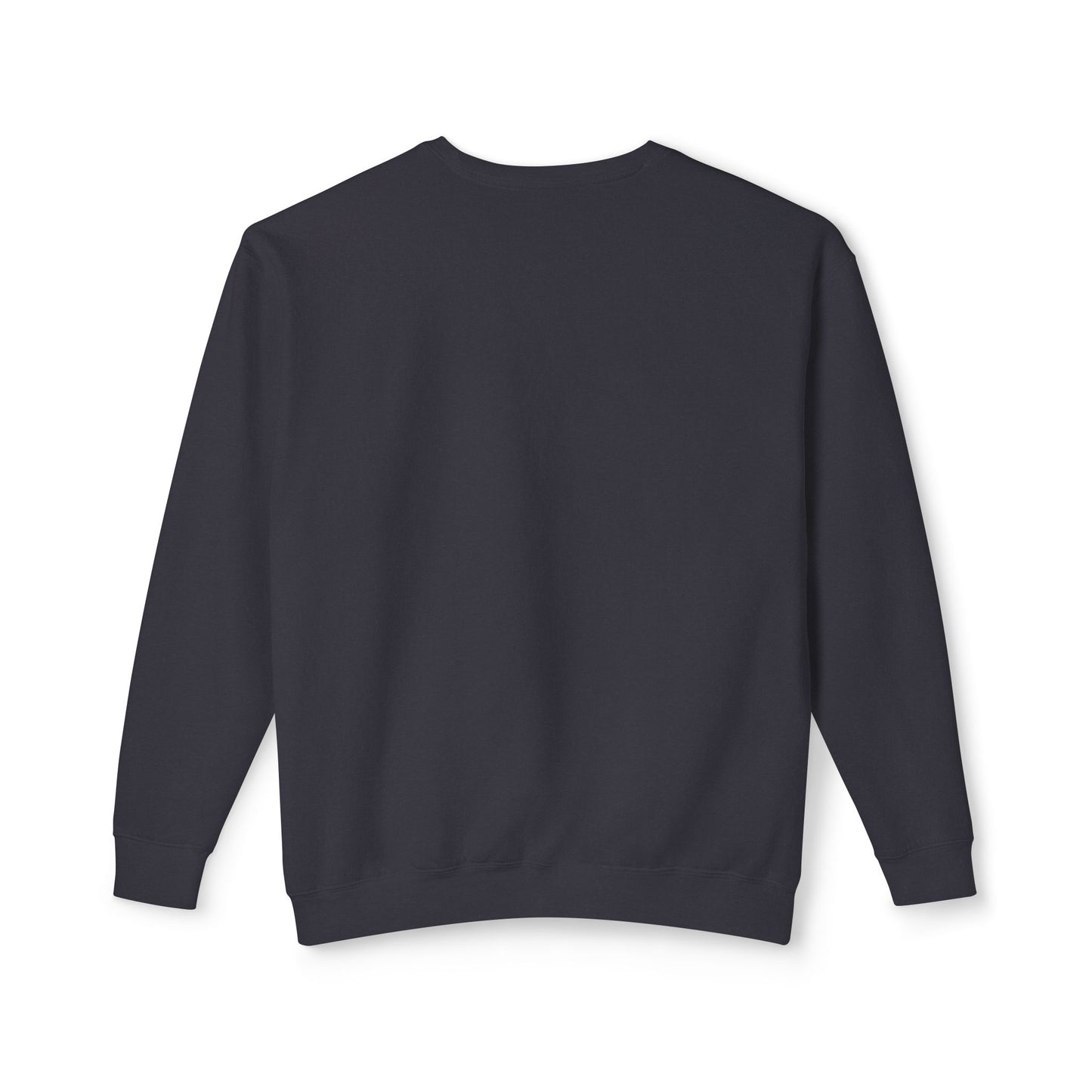 PJ Designs black sweatshirt back view unique face print sweater for everyday casual wear