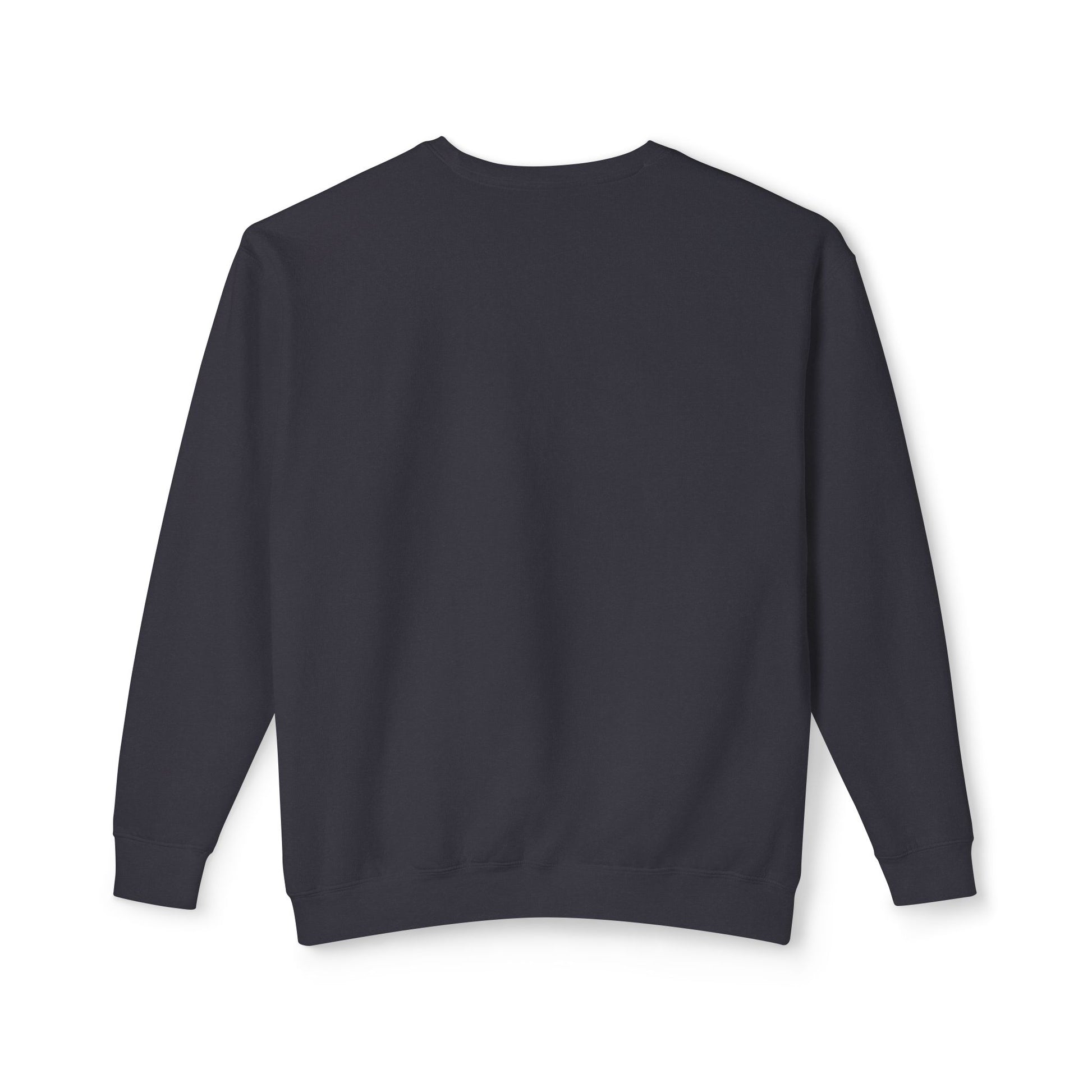 PJ Designs black sweatshirt back view unique face print sweater for everyday casual wear