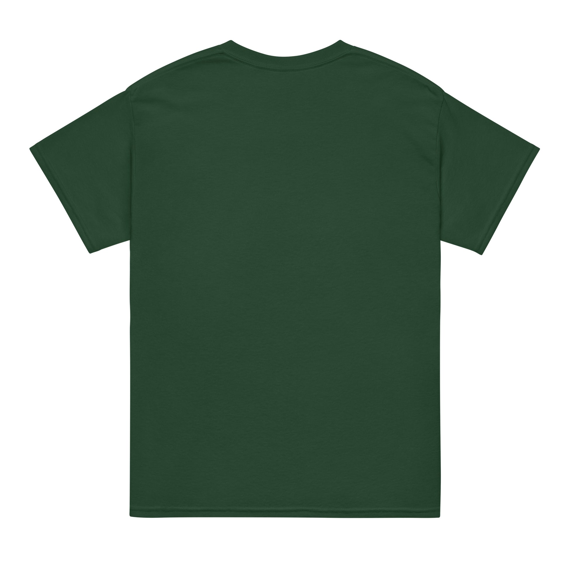 PJ Designs dark green back view unisex DryBlend t-shirt crew neck short sleeves plain casual wear