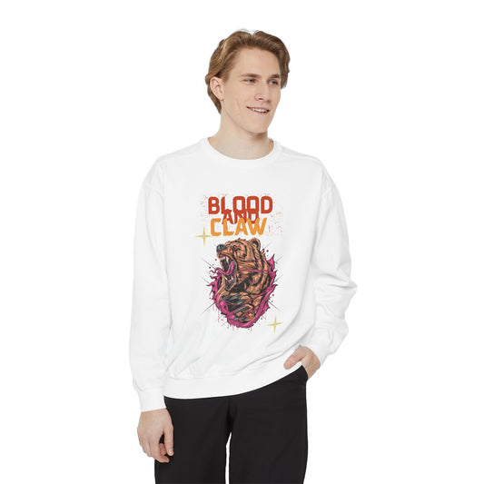 Printify white crewneck unisex animal lover sweatshirt with colorful stylized animal graphic